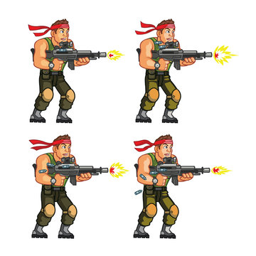 Commando Shooting Game Sprite