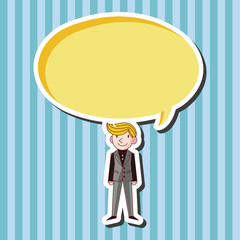 boy man cartoon theme elements