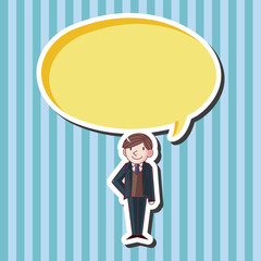 boy man cartoon theme elements