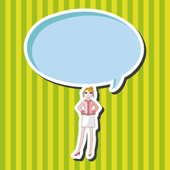 lady girl cartoon theme elements