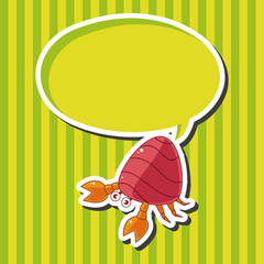 Hermit crabs theme elements