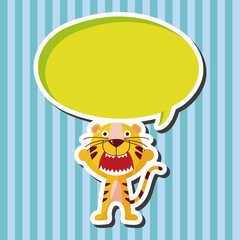 animal tiger cartoon theme elements