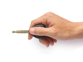 key car in man hand