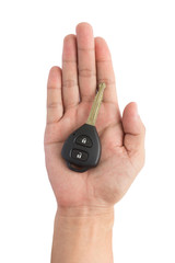 key car in man hand