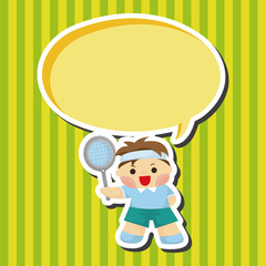 tennis player theme elements