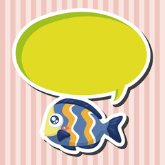 sea animal fish cartoon theme elements