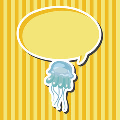 sea animal jellyfish cartoon theme elements