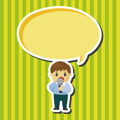 businessman deliver the speech theme elements