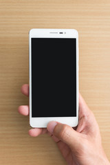 man hand touching on smart phone