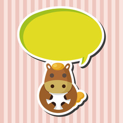 animal horse cartoon theme elements