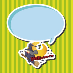 witch cartoon theme elements