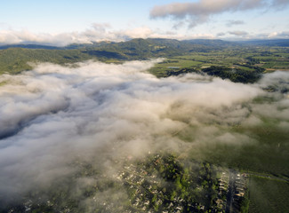 Fototapeta premium Clouds over the town