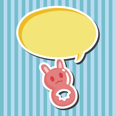 Baby rattle theme elements