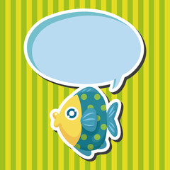 sea animal fish cartoon theme elements