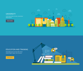 Flat design modern vector illustration icons set of global