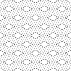 Black and white geometric seamless pattern, abstract background.
