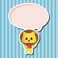 animal lion waiter cartoon theme elements