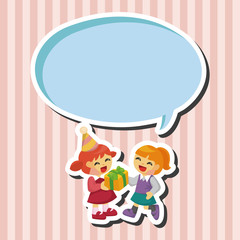 people celebrate the birthday theme elements