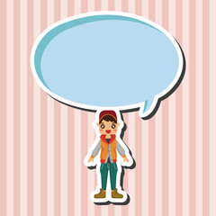 boy man cartoon theme elements