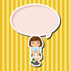 Office workers theme elements