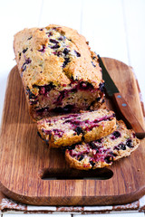 Berry, mint and spelt flour teacake
