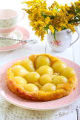 Pear tarte tatin