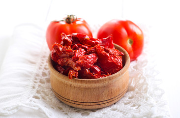 Homemade sun dried tomatoes
