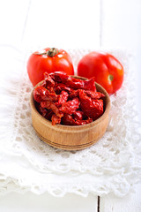 Homemade sun dried tomatoes