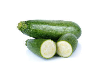 fresh  zucchini isolated on white background