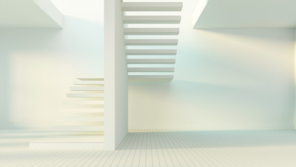 Simple of Stairs / 3D render image