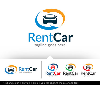 Rent Car Logo Template Design Vector