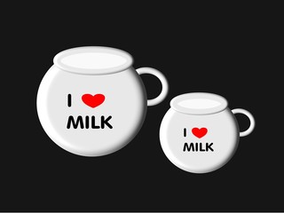 I love milk with cup