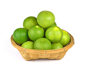 Fresh lime isolated on a white background