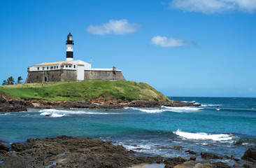 Fototapeta na wymiar Brazil, Salvador, Barra district, the Forte do Farol (lighthouse)