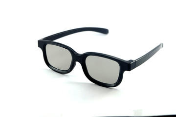 3D glasses white background