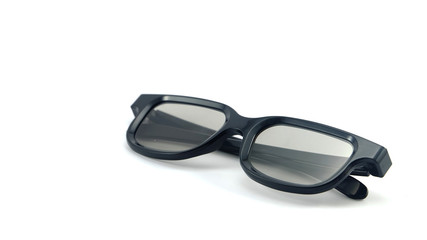 3D glasses white background 
