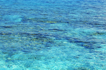 View of beautiful blue ocean water in resort