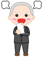 スーツ男性　怒り