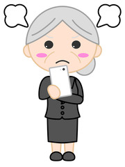 スーツ女性　怒り