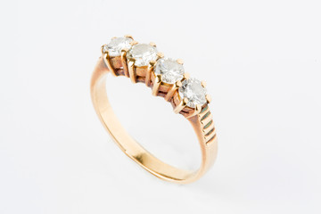 Gold Diamond Engagement Ring