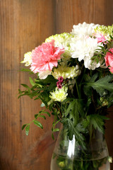 Flowers bunch floral display.
Bunch of various flowers in a display.