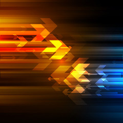 Abstract vector background with arrows