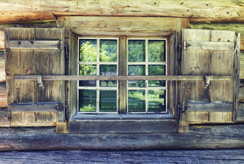 old wooden window