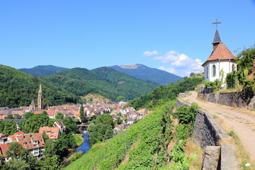 Fototapeta na wymiar Ville de Thann en Alsace
