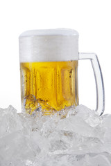 Lager with foam in the glass