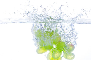 Green Grapes Splashing