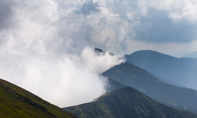 Misty dreamy landscape.