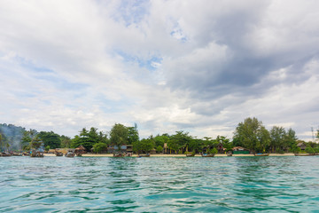 Beautiful rock Island Tropical ocean landscape