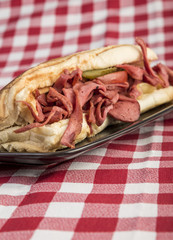 sandwich on table