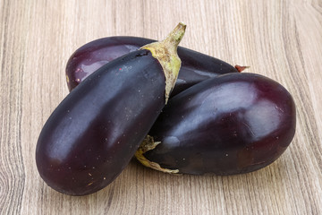 Raw eggplants